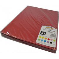 rainbow spectrum board 220gsm a3 red pack 100