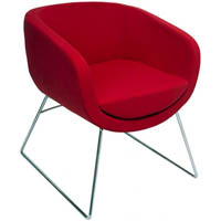 rapidline splash cube lounge chair single seat red