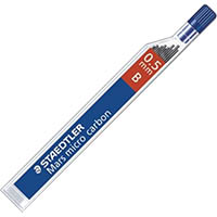staedtler 250 mars micro carbon mechanical pencil lead refill b 0.5mm tube 12