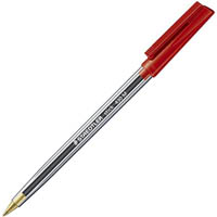 staedtler 430 stick ballpoint pen medium red cup 50