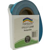 rainbow stripping roll ribbed 25mm x 30m turquoise