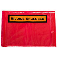 stylus packaging envelope invoice enclosed 165 x 115mm red pack 1000