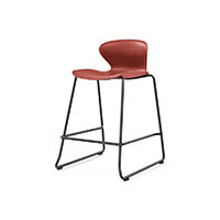 sylex kaleido 650h stool with black sled frame red seat