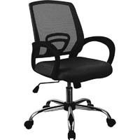 sylex trice task chair medium back 1-lever arms mesh black black seat