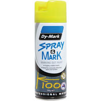 dy-mark spray and mark layout paint 350g fluro yellow
