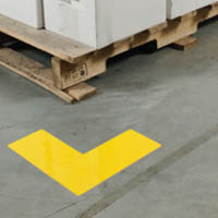 brady durable floor markers l yellow 51 x 127mm pack 20