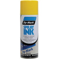 dy-mark stencil and colour coding spray ink 315g yellow