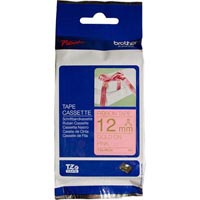 brother tze-re34 ribbon tape 12mm gold on pink