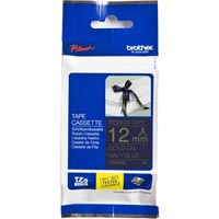 brother tze-rn34 ribbon tape 12mm gold on navy blue
