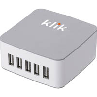 klik 5 port usb desktop charger