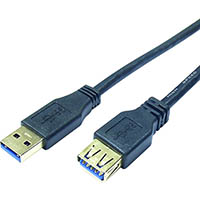 comsol superspeed usb extension cable 3.0 a male to a female 1m black