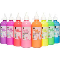educational colours uv glow paint 500ml pack 8