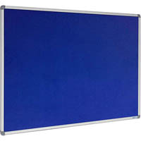 visionchart corporate felt pinboard aluminium frame 1200 x 900mm royal blue