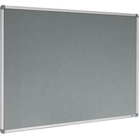 visionchart corporate felt pinboard aluminium frame 1800 x 1200mm grey