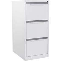 steelco a3 filing cabinet 3 drawer 580 x 620 x 1320mm white satin