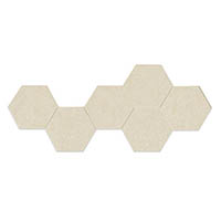 sana acoustic tile peel n stick hexagon 300mm sand pack 6