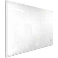 visionchart lumiere magnetic glassboard with pen tray 1200 x 1200mm white