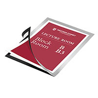 visionchart repositionable post frame sign holder a4 silver