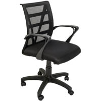 rapidline vienna mesh chair medium back black
