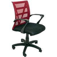 rapidline vienna mesh chair medium back red
