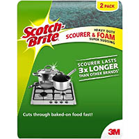 scotch-brite heavy duty foam scrub pack 2