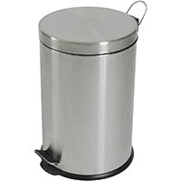 compass round pedal bin 20 litre stainless steel