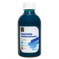 educational colours washable watercolour paint 250ml turquoise