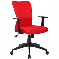 ashley typist chair medium mesh back arms red