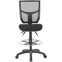 ys design halo drafting chair high mesh back black