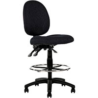 lincoln drafting chair medium back black