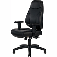preston managerial chair high back arms pu black