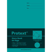 protext premium story book plain/qld ruled year 2 64 page 330 x 240mm platipus assorted