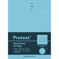 protext premium story book plain/qld ruled year 1 64 page 330 x 240mm echidna assorted